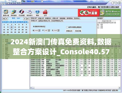 2024新澳门传真免费资料,数据整合方案设计_Console40.570