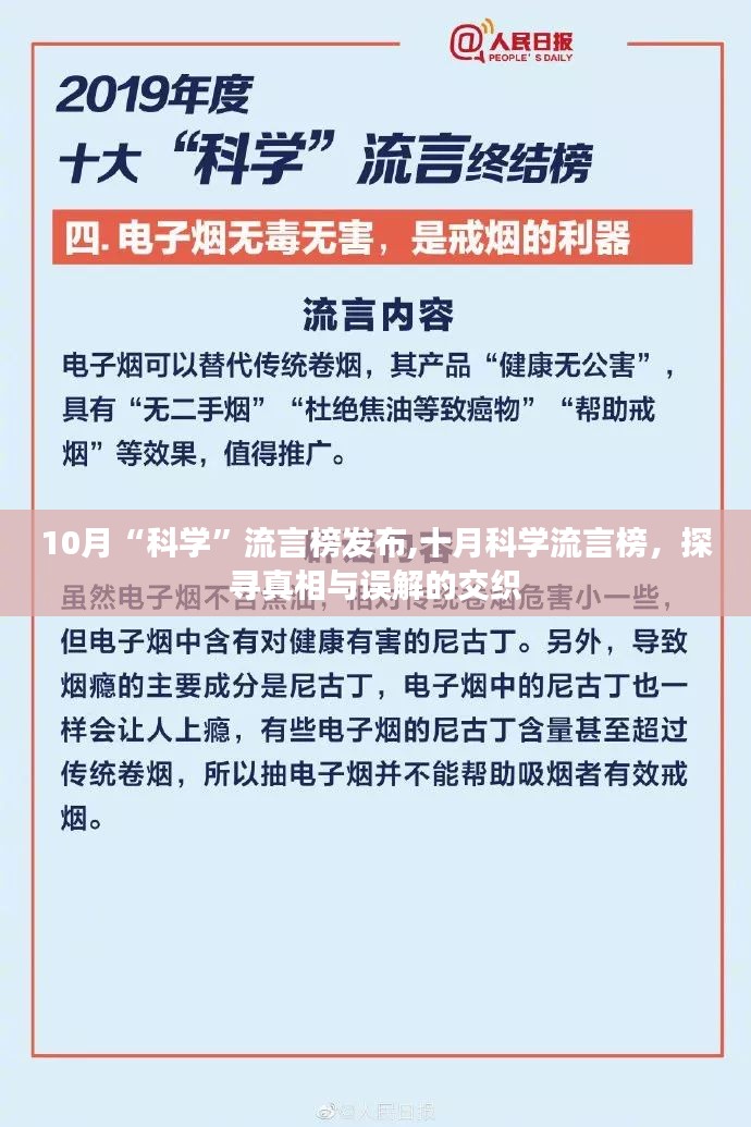 十月科学流言榜揭秘，真相与误解的碰撞