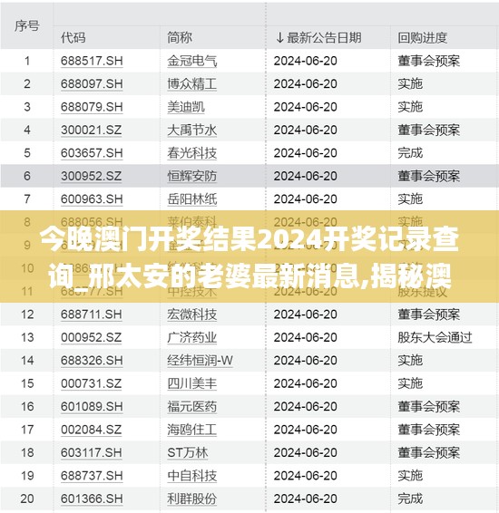 澳门开奖结果与邢太安家族焦点解读，背后揭秘与公众关注点深度解读