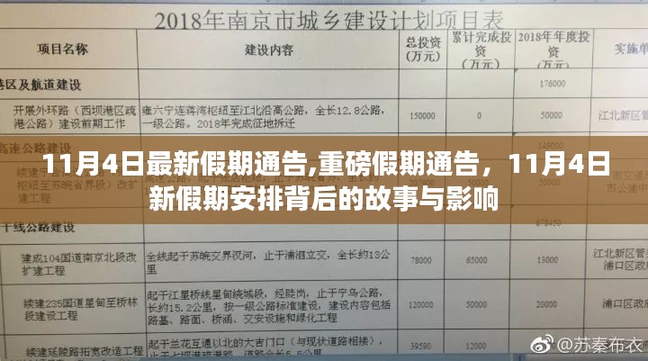 揭秘新假期安排背后的故事与影响，11月4日假期通告重磅来袭