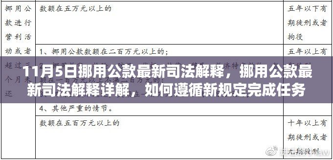 挪用公款最新司法解释详解，遵循新规完成任务指南