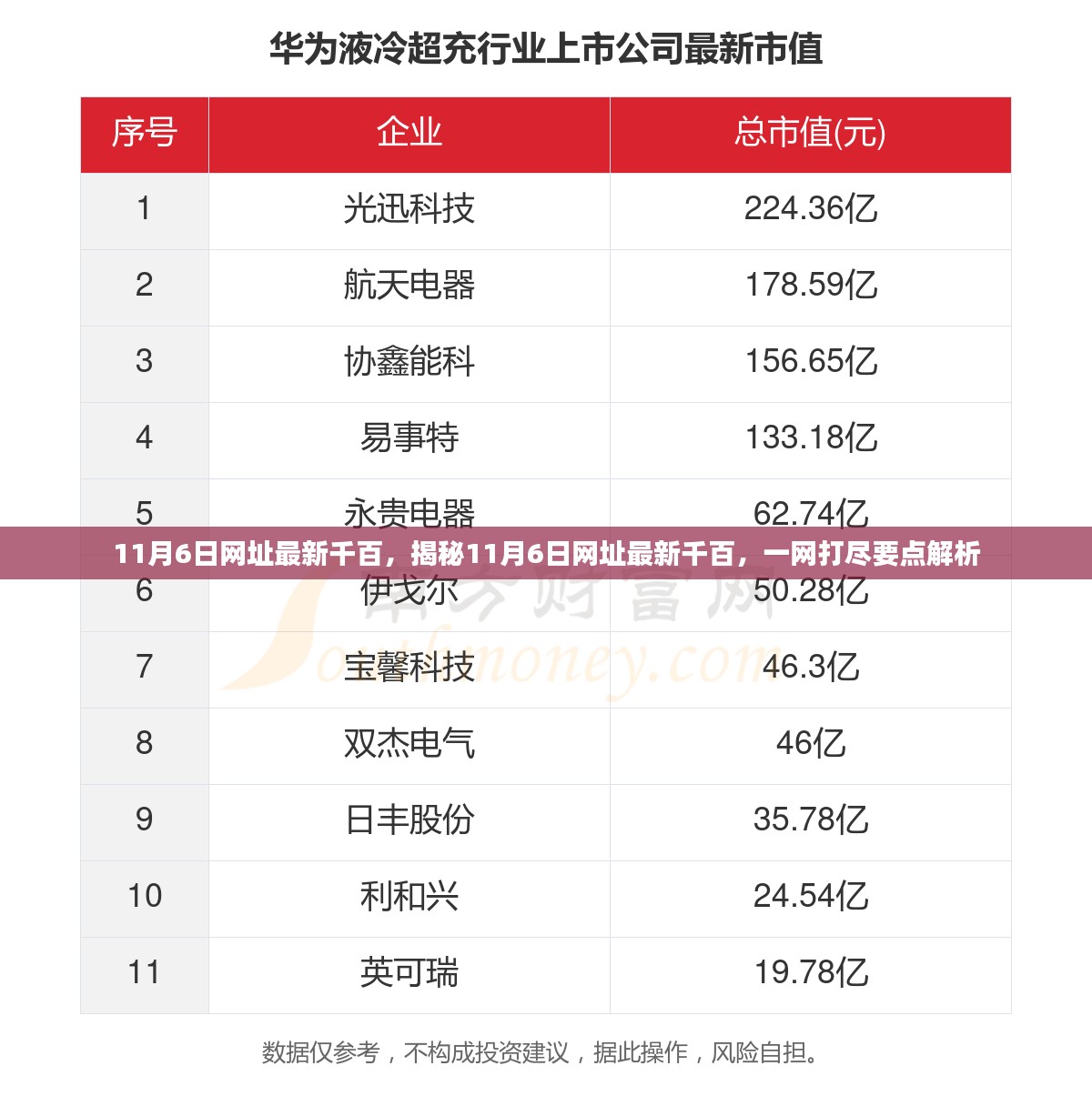 揭秘11月6日网址最新动态，一网打尽千百要点解析