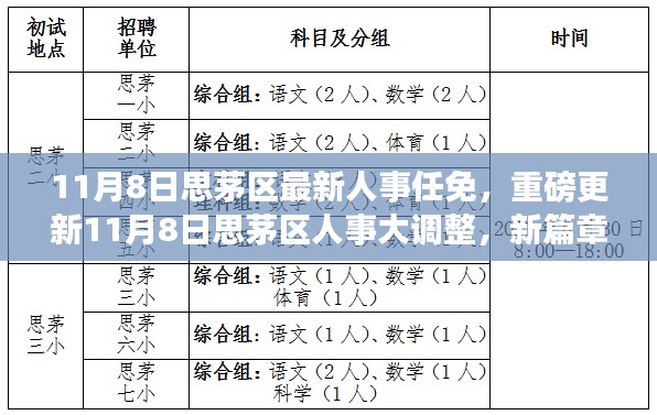 11月8日思茅区人事大调整，新篇章正式开启