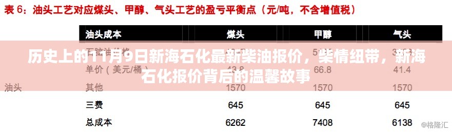历史上的新海石化柴油报价背后的故事，柴情纽带与温馨故事