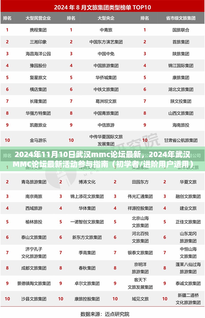 2024年武汉MMC论坛最新活动参与指南，适合初学者与进阶用户的必备指南