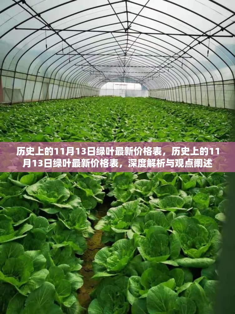 历史上的11月13日绿叶最新价格表深度解析与观点阐述，深度探讨绿叶价格走势及市场趋势分析