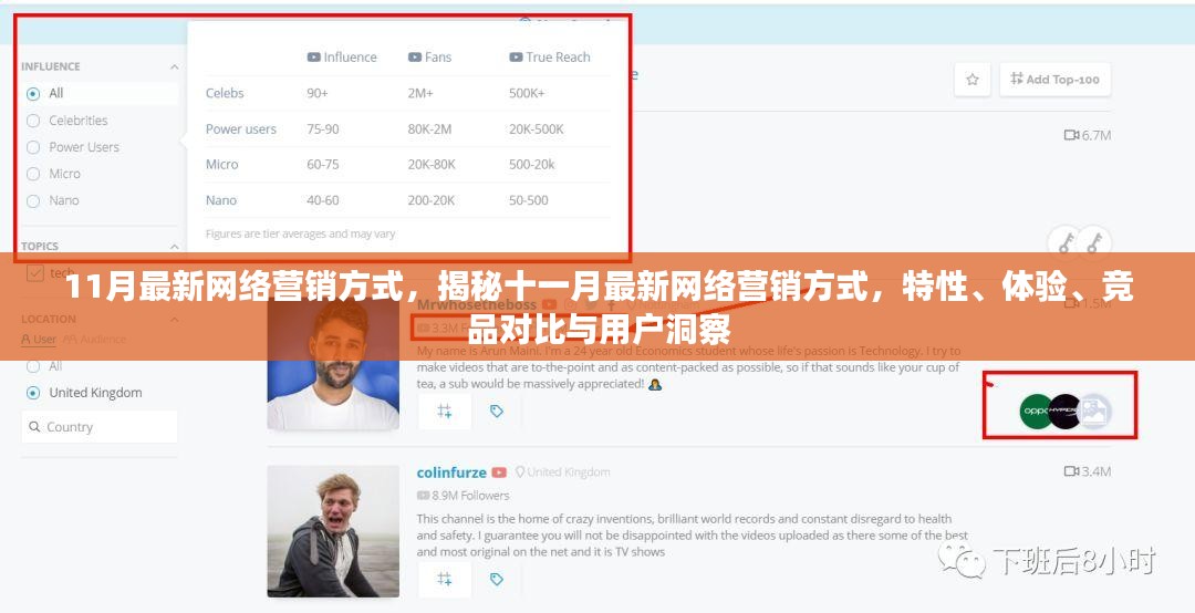 揭秘十一月最新网络营销方式，特性、体验、竞品对比及用户洞察全解析