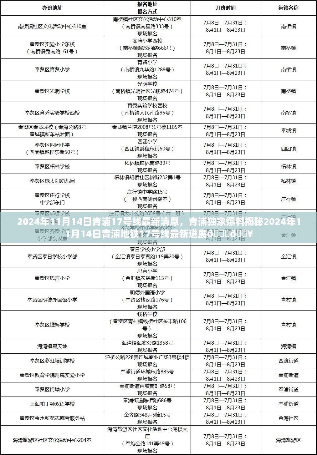 独家爆料，青浦地铁17号线最新进展揭秘，最新消息曝光