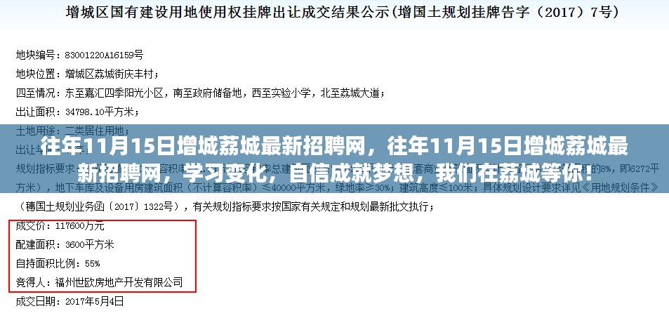 增城荔城最新招聘网，学习变化，自信成就梦想，等你来挑战！