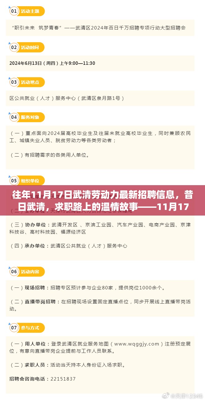 昔日武清温情求职路，最新招聘信息与求职故事交汇的邂逅日——11月17日专场招聘纪实