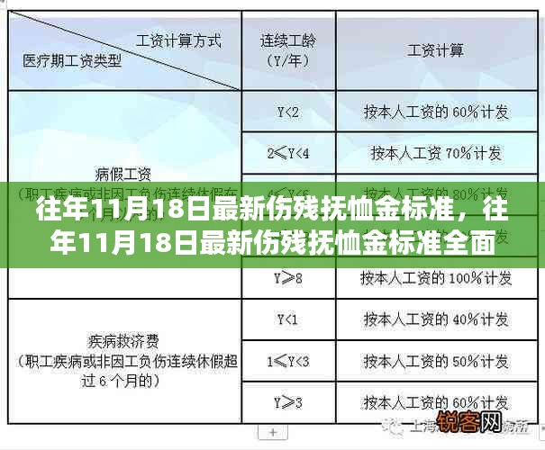 往年11月18日伤残抚恤金标准详解，全面评测与介绍