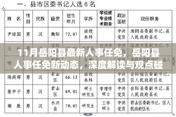 岳阳县人事任免最新动态，深度解读与观点碰撞