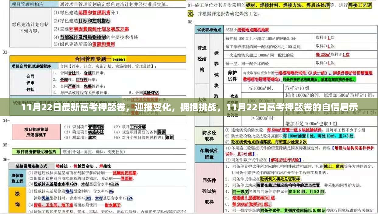 11月22日最新高考押题卷，迎接变化，拥抱挑战，11月22日高考押题卷的自信启示