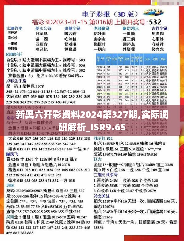 新奥六开彩资料2024第327期,实际调研解析_ISR9.65