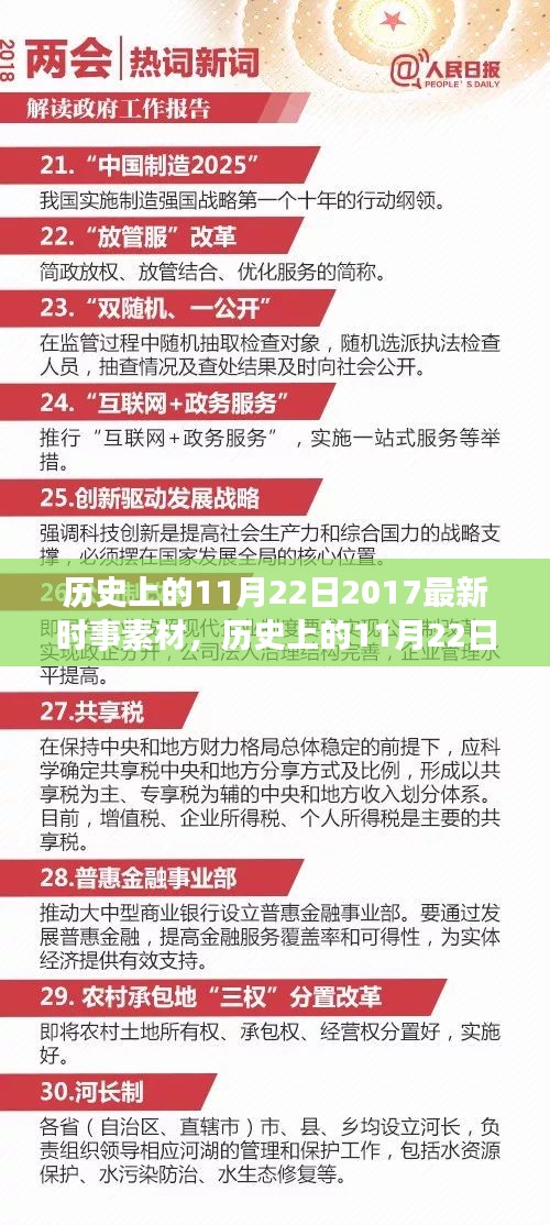 揭秘历史上的11月22日，重大时事回顾与最新素材一网打尽（2017年）