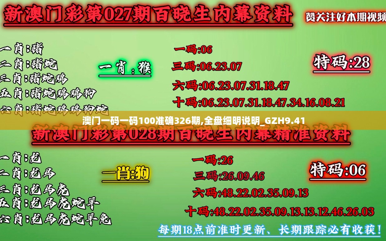 澳门一码一码100准确326期,全盘细明说明_GZH9.41