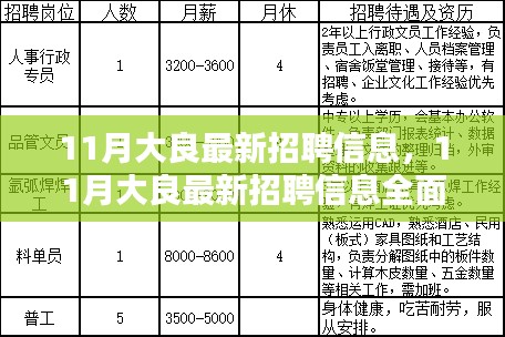 11月大良最新招聘信息全面解析与求职全攻略