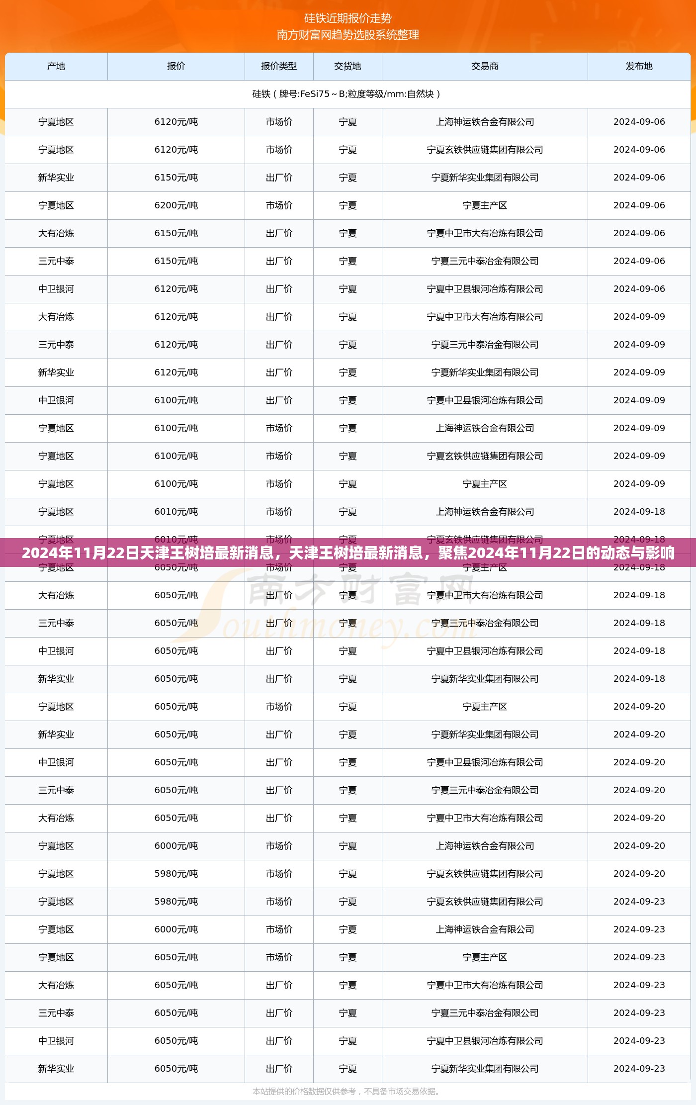 天津王树培最新消息，聚焦2024年11月22日的动态与影响力