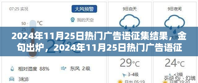 揭晓时刻！2024年11月25日热门广告语征集结果出炉，金句揭秘