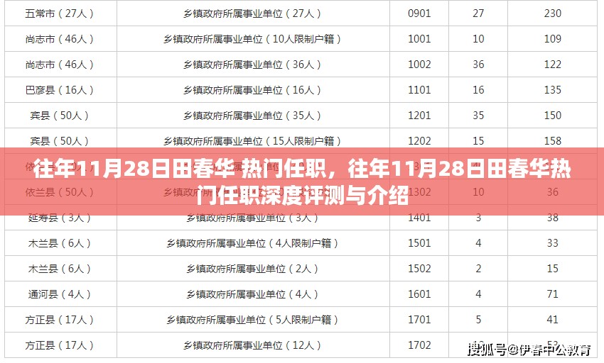田春华热门任职深度评测与介绍，历年11月28日的职场轨迹分析