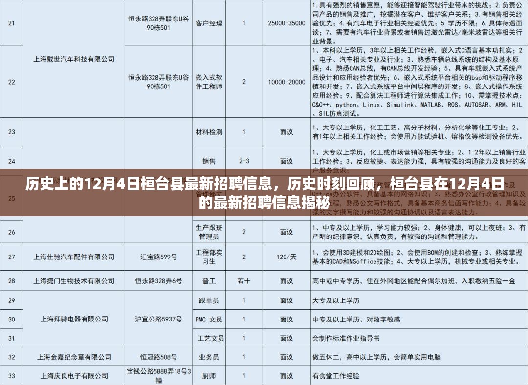 历史上的招聘盛事，桓台县最新招聘信息揭秘与回顾