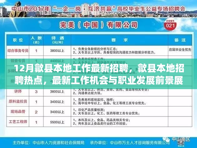 歙县本地招聘热点与最新工作机会展望（12月版）