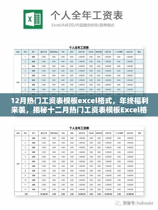 年终福利揭秘，十二月热门工资表模板Excel格式，轻松管理薪酬管理利器！