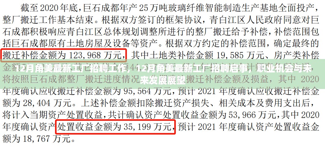 12月角美最新工厂招聘启事，职业机会与未来发展展望