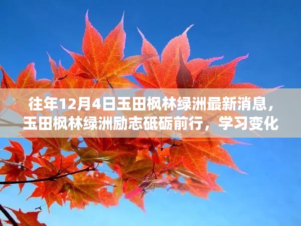 玉田枫林绿洲励志前行，学习变化铸就自信与成就的最新消息（往年12月4日）