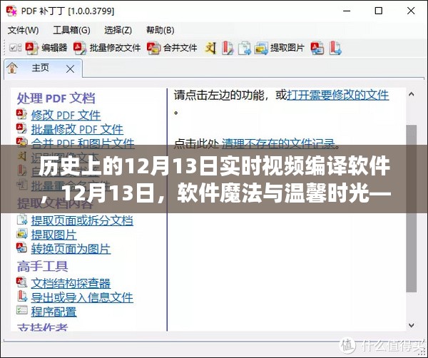 软件魔法与温馨时光，我与视频编译软件的奇妙日常——纪念历史上的特殊日子（12月13日）