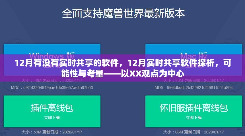 以XX观点为中心的12月实时共享软件探析，可能性与考量