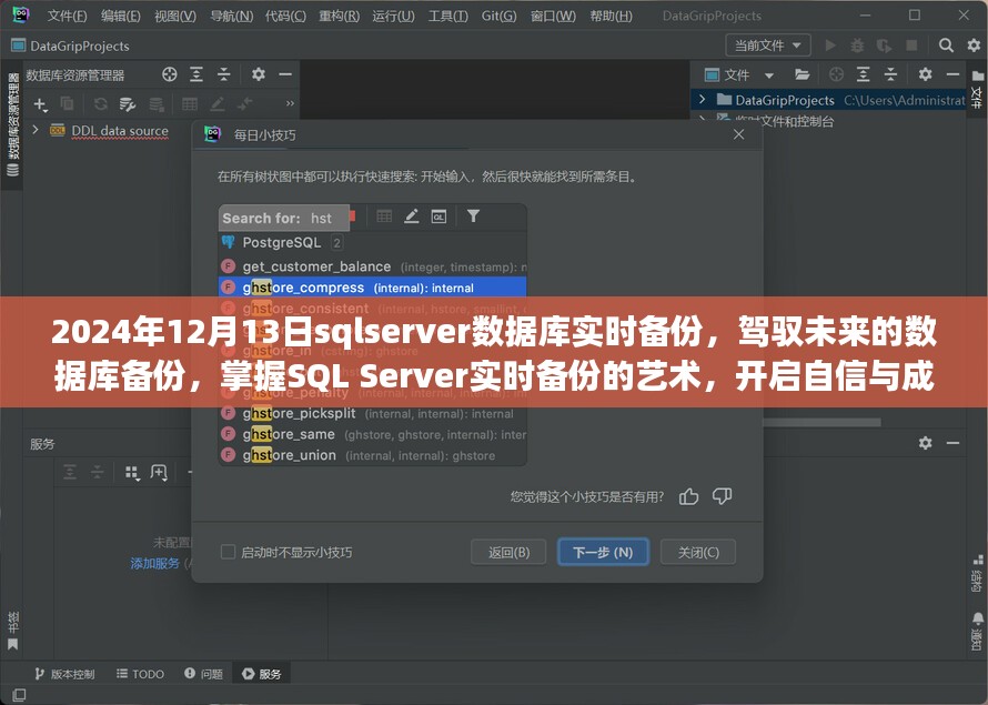 驾驭未来，掌握SQL Server实时备份的艺术，开启数据库备份自信之旅（2024年12月13日）