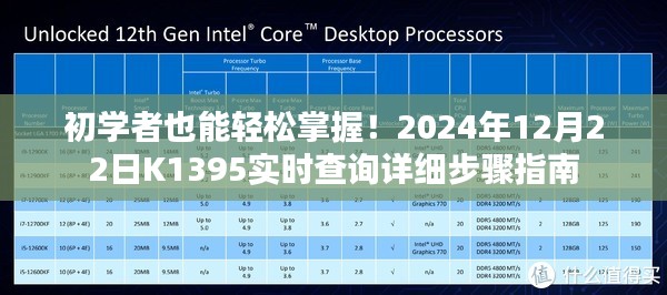 初学者必备指南，K1395实时查询详细步骤指南（2024年12月22日更新）