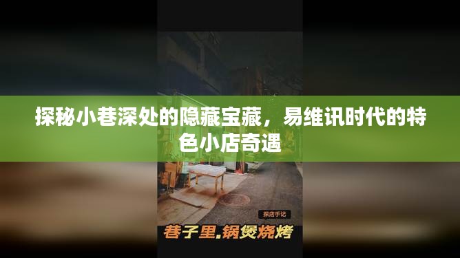 探秘小巷深处的隐藏宝藏，易维讯时代特色小店的奇遇之旅