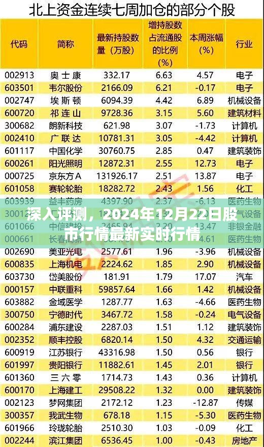 深入评测，最新实时股市行情解析（2024年12月22日）