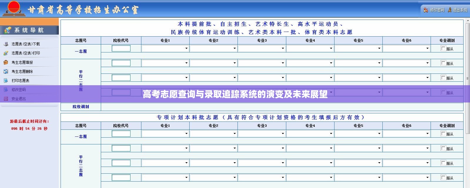 高考志愿查询与录取追踪系统的演变及未来展望分析