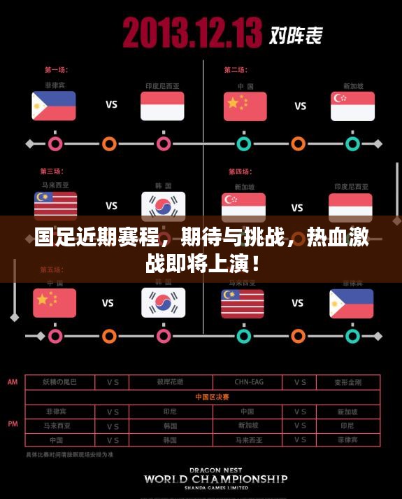 国足近期赛程，期待与挑战，热血激战即将上演！