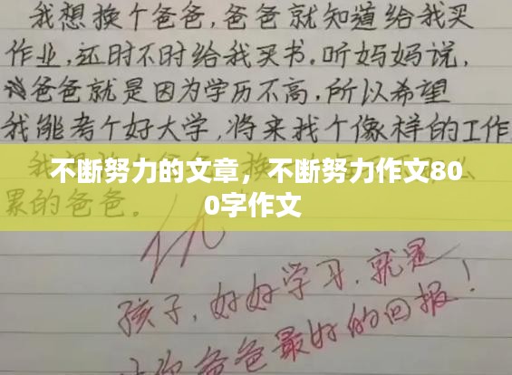 不断努力的文章，不断努力作文800字作文 