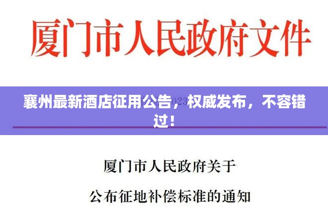 襄州最新酒店征用公告，权威发布，不容错过！