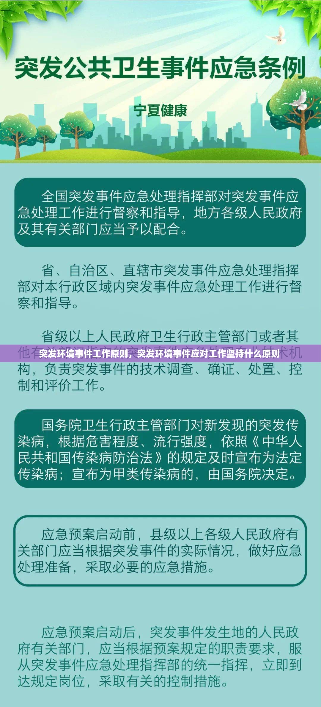 突发环境事件工作原则，突发环境事件应对工作坚持什么原则 