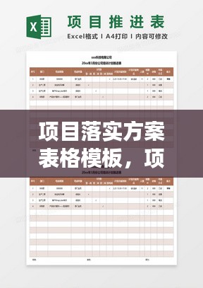 项目落实方案表格模板，项目落实情况汇报 